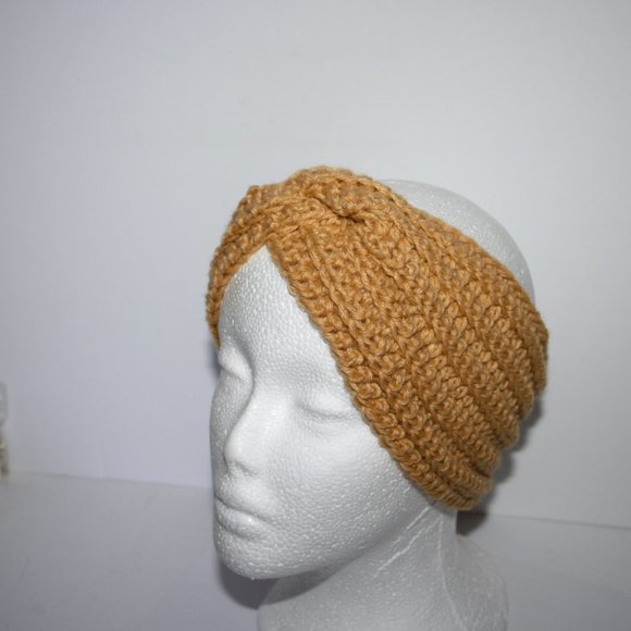 🌻💛🧶 Twisted Ear Warmer Headband · Sunflower Yellow · Handmade & Boutique - Picture 5 of 6